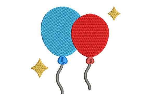 Birthday Balloons Embroidery Design