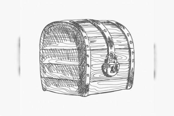Chest with a Lock – Pirate Embroidery for Apparel