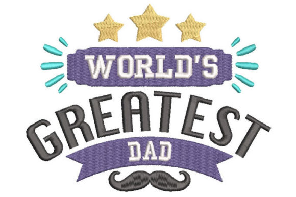 Father's Day Embroidery Design