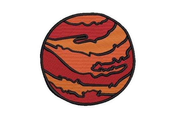 Mars: A Cosmic Embroidery Design