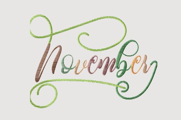 November Lettering for Personalized Gifts