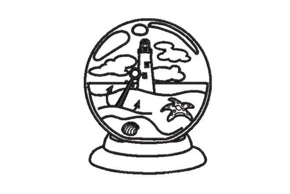 Seaside Snowglobe Embroidery Review