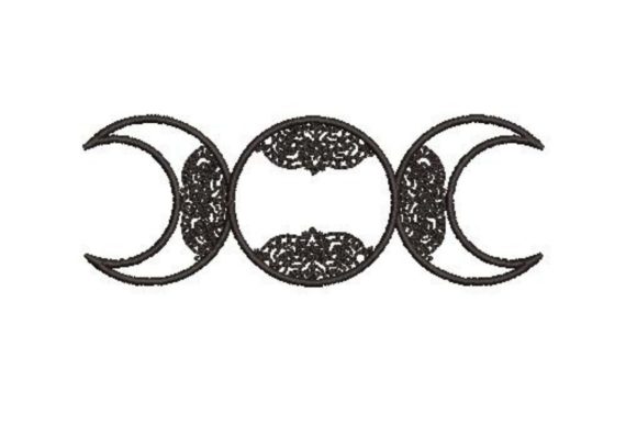 Triple Moon Embroidery Design